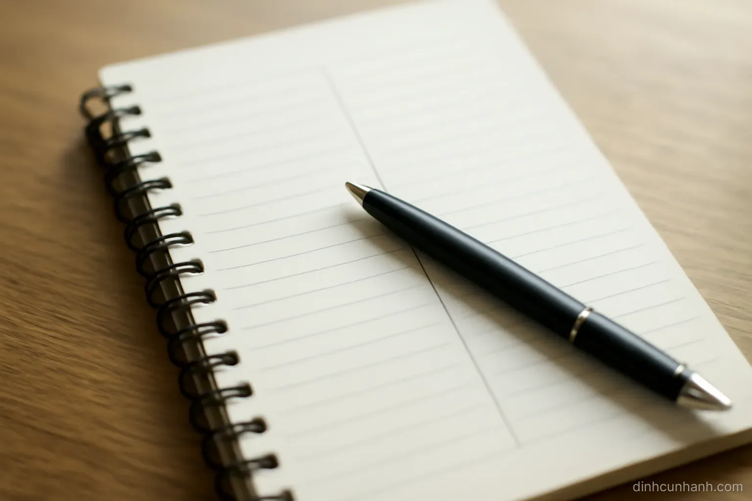 a two-column list handwritten on a notepad with a pen laid across the middle, viewed at a slight angle